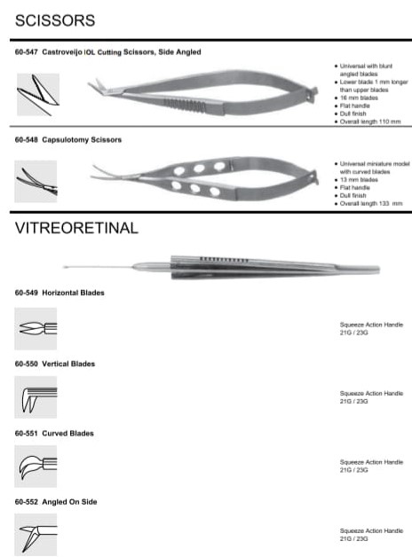 OPTHALMOLOGY Instruments